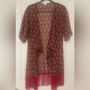 Lularoe Printed Kimono Top